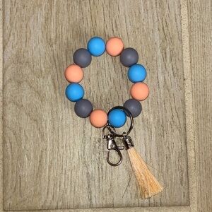 Colorful Beaded Keychain Bracelet
